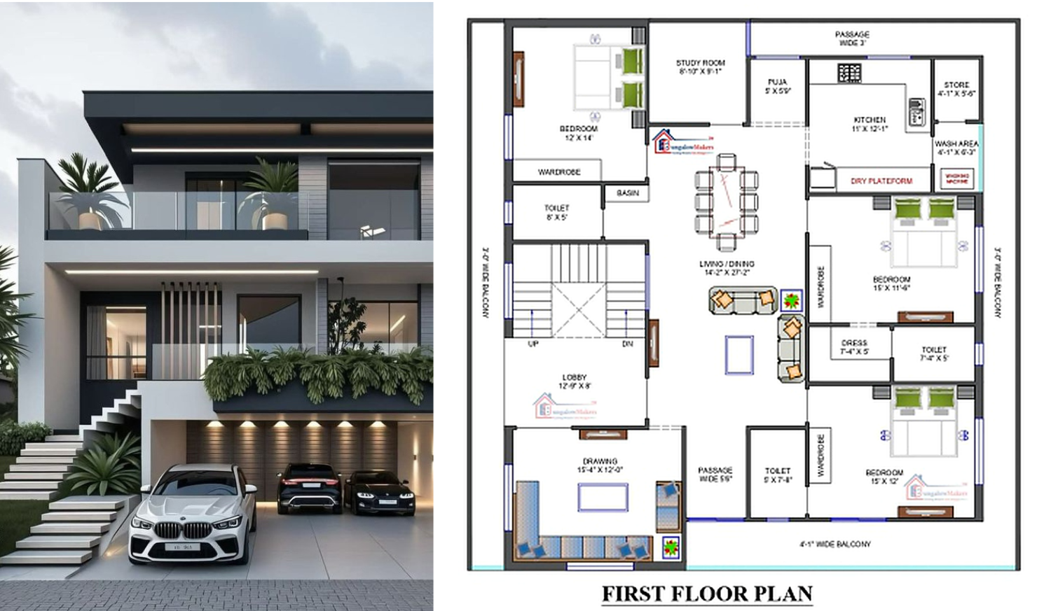 50 x 50 ft plot concept